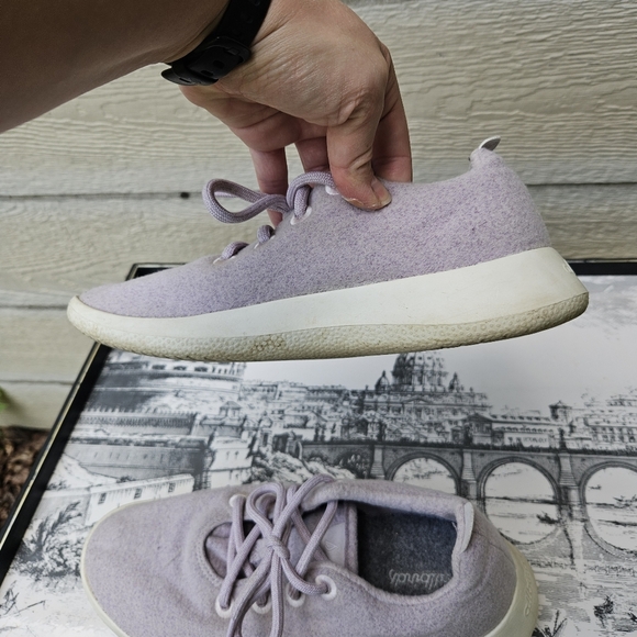 allbirds light purple Wool Runners white midsole size 9 - Picture 5 of 8